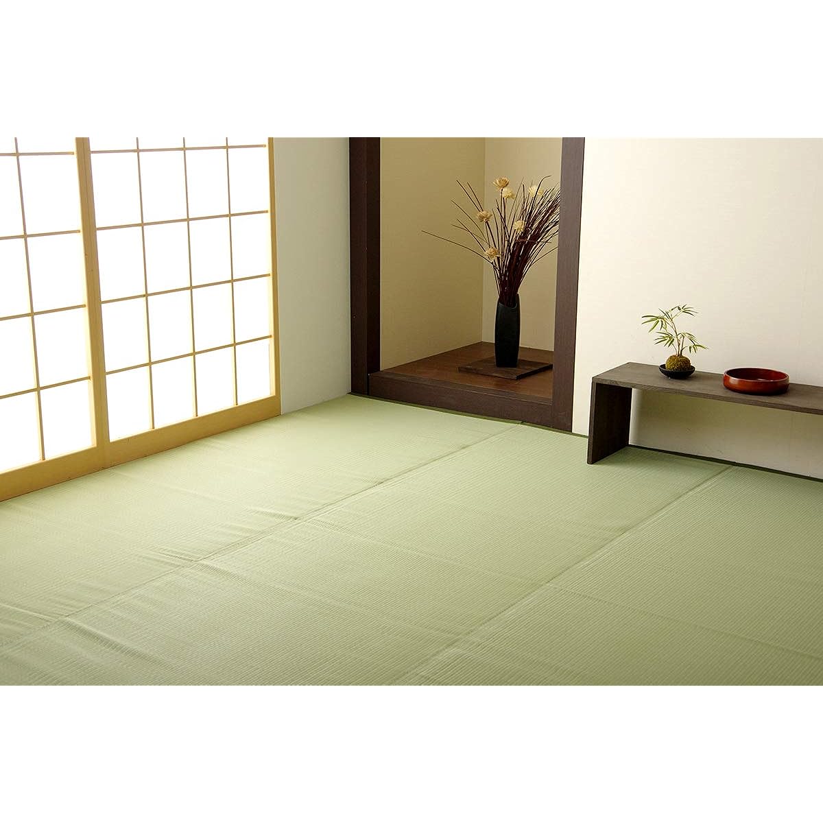 Ikehiko Rug Carpet Farm Green Edoma 6 Tatami Approx. 261 x 352 cm Washable Made in Japan Outdoor Leisure Japanese Room Simple #2112206
