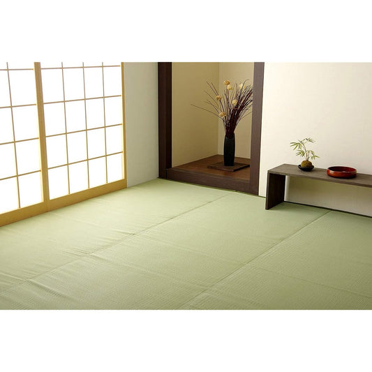 Ikehiko Rug Carpet Farm Green Edoma 6 Tatami Approx. 261 x 352 cm Washable Made in Japan Outdoor Leisure Japanese Room Simple #2112206
