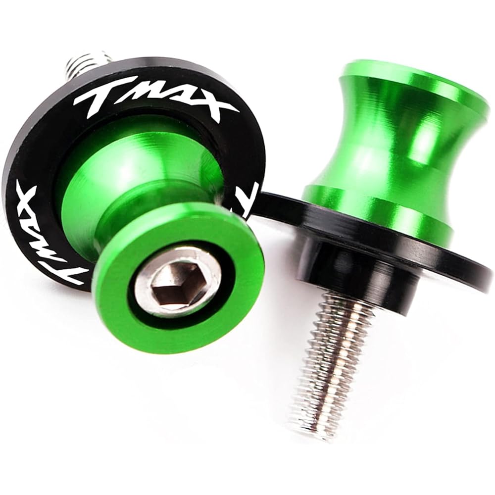 Motorcycle Swing Arm Bobbin Spool Motorcycle Stand Screw Slider Swing Arm Spool Slider For Yamaha For TMAX TMAX 500530 T-MAX 530 DX SX 2004-2016 2017 2018 2019 (Color : Green)