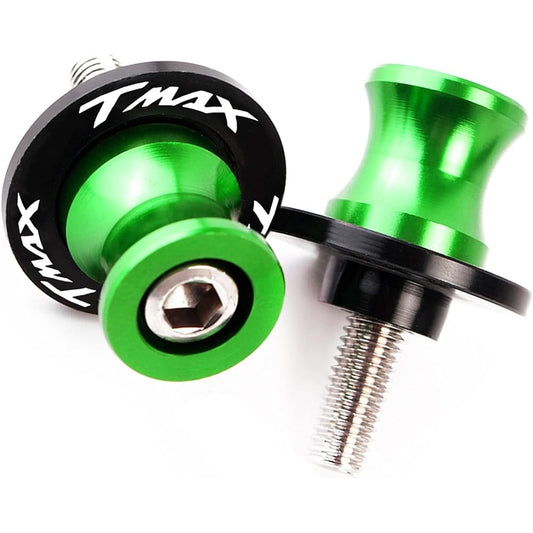 Motorcycle Swing Arm Bobbin Spool Motorcycle Stand Screw Slider Swing Arm Spool Slider For Yamaha For TMAX TMAX 500530 T-MAX 530 DX SX 2004-2016 2017 2018 2019 (Color : Green)