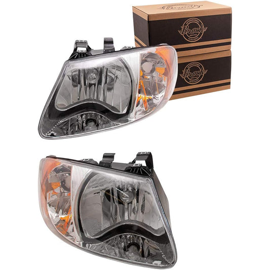 BROCK replacement set Halogen driver and passenger seat for passenger seats 2001-2007 Caravan Town & Country Ban 4857701AC 4857700AC