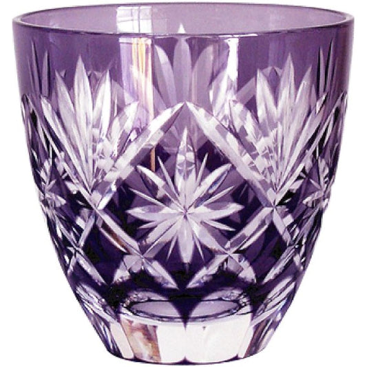 Tajima Glass Edo Purple Kiriko Guigori/Hoshi Kiriko Purple