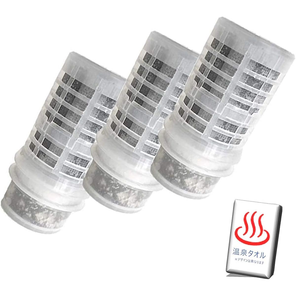 Gaia no Mizu 135 Faucet Water Purifier Cartridge Set of 3 Comes with original hot spring towel/Can be used for 2 months at 50 liters per day/