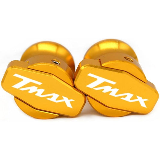 Y┐Amha TMAX530 TMAX500 T-MAX 530 T-MAX530 TMAX 530 500 Motorcycle CNC Frame Stand 6mm Screw Slider Swing Arm Spool Slider (Color: Gold, Size: TMAX)
