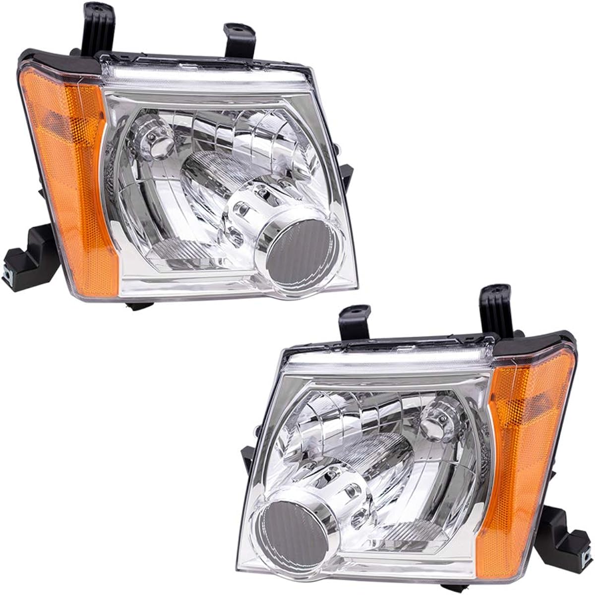 Autoandart replacement Pair Set Halogen Combination Headlamp Headlight Chrome Besel 05-15 Xterra 26060EA025 26010EA025
