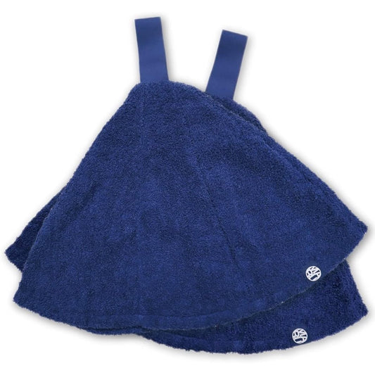 [WORLD COLLECTION] Sauna Hat [Unisex] Senshu Towel MARU, Deep, Machine Washable, Sauna Cap, Towel Fabric, Sakai, Beautiful Silhouette, Deep, Absorbent, Quick Dry, Scalp Protection, Hair Protection (Navy, 2 Pieces)