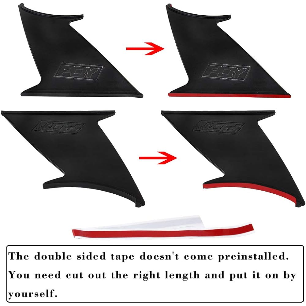 PQY Spoiler Wing Stabilizer 2 Pieces 2015-2019 Subaru WRX STI Sedan Spoiler Wing Stiffor Support Rally with PQY Logo
