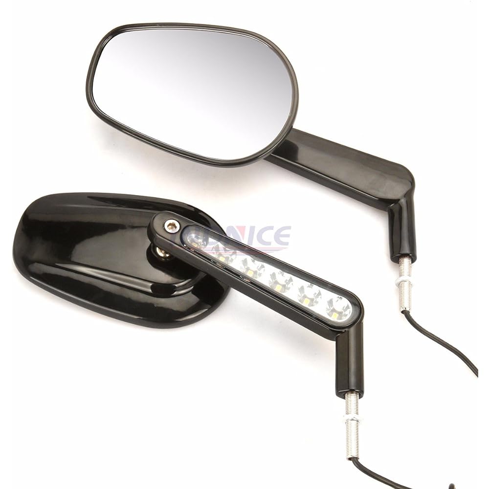 Black Rear View Mirror LED Front Winker Harley Davidson VROD VRSCF 09-16