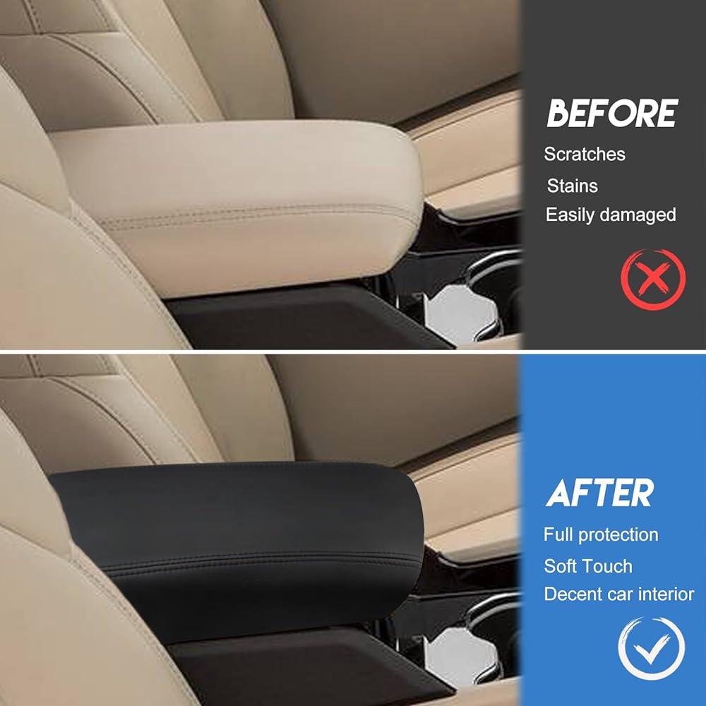 INTGET Care Center Console Arm Rest Cover Jeep Grand Cherokee 2022 2023 2024/Grand Cherokee L accessories 2021-2024 Armrest Box Dog Seat Cover Pad Console Protection Saver (Black) IN-1036466666666666666