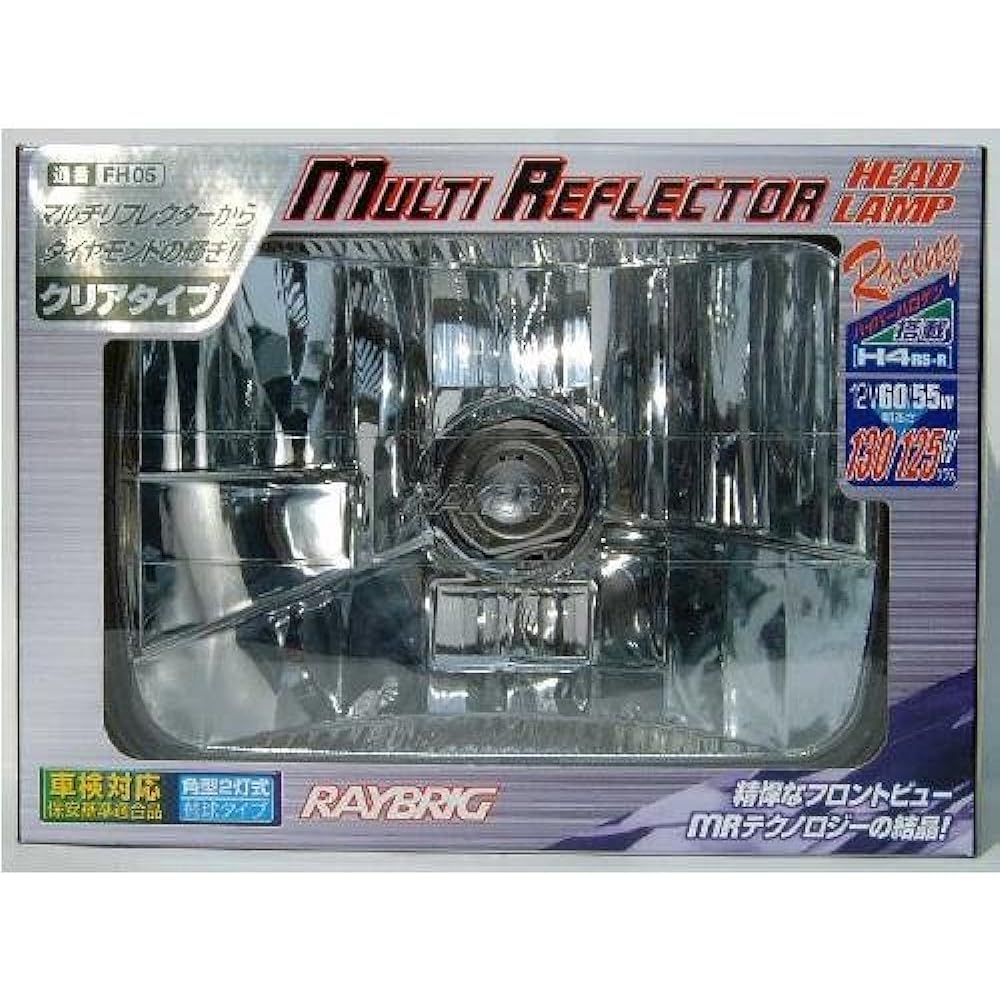 STANLEY Multi-Liftor Headlamp Racing Hyper Halogen [Square 2-Light Type] Clear [1 Piece] 135/125W FH05