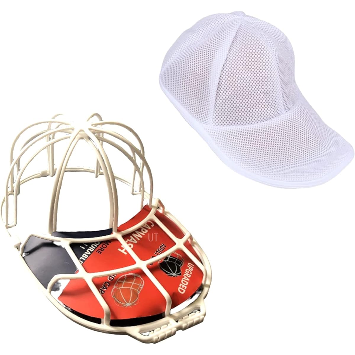 UTST Cap Washing Prevents Deformation Hat Washing Net Cap Net Cap Washer Baseball Cap Prevents Deformation (Set of 2 White)