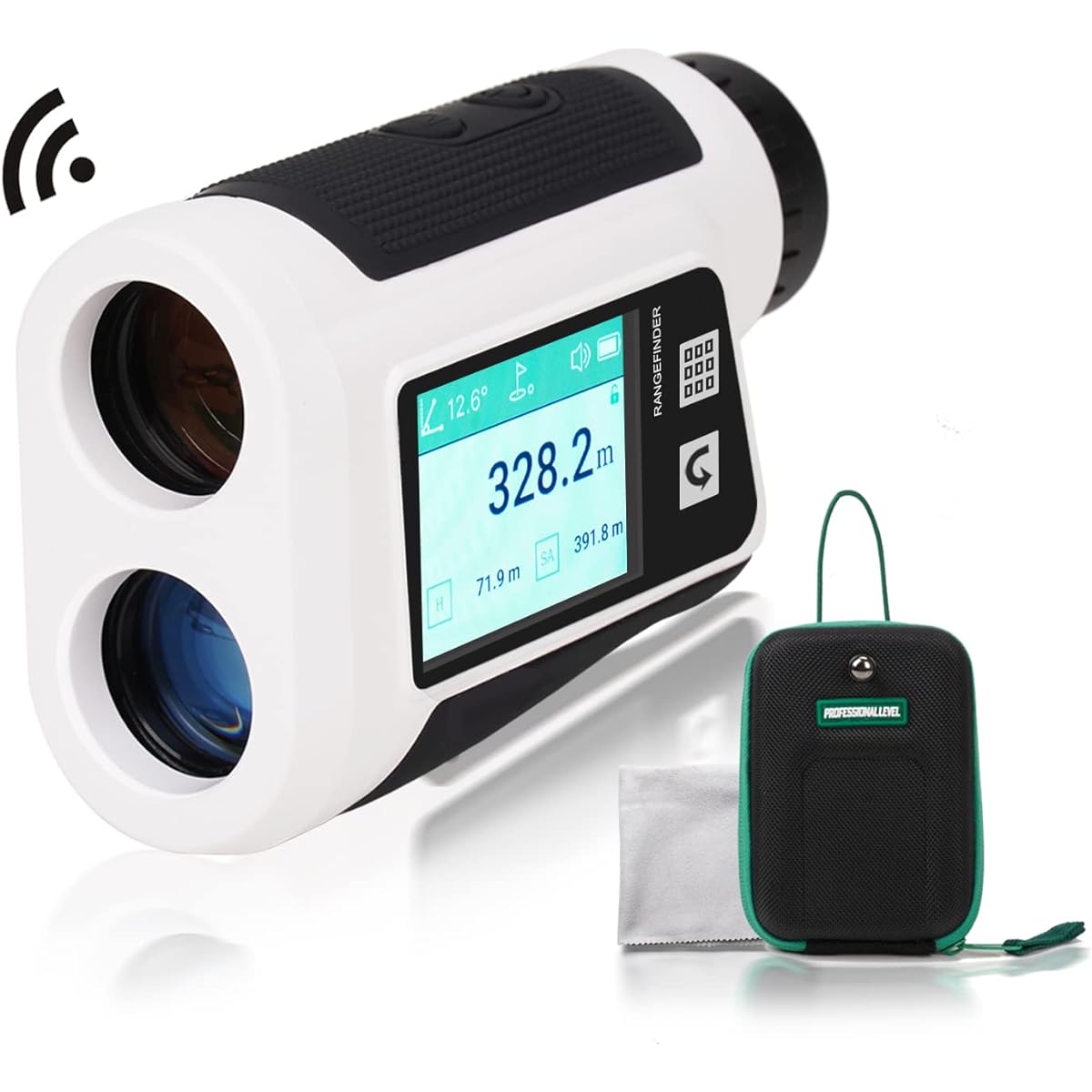 [New Golf Distance Meter with Japanese Voice Function] Golf Distance Meter Laser Distance Meter with LCD Touch Panel 660yd 6x Optical Telephoto Waterproof Laser Distance Meter Height Difference Measurement Slope Mode Voice Caddy Distance Meter Laser Meas