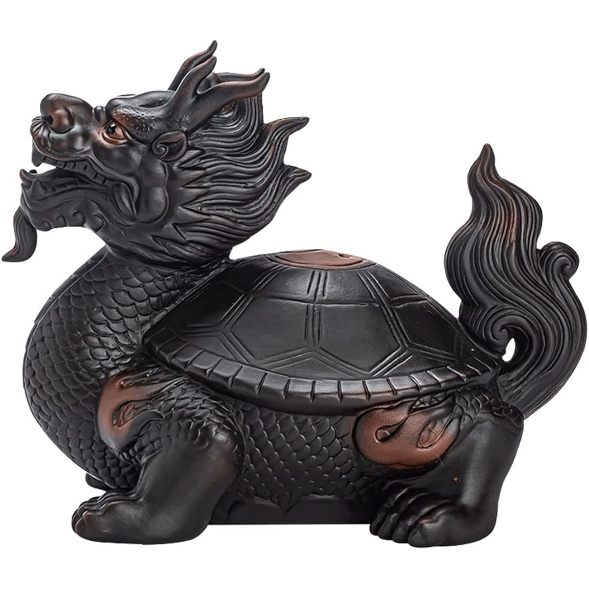 Longui Ceramic Ornament, Object, Prosperous Business, Good Luck Goods, Increases Financial Luck, Feng Shui Goods, Amulet, Figurine (Height 15.5cm x Width x 18cm Depth x 12cm)