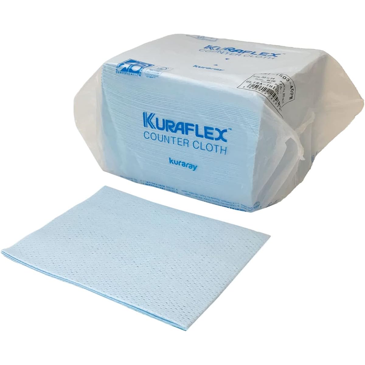 Kuraray Kuraflex Counter Cloth Monodure XNI-1503-40PW 40 pieces (12 bags sold in case) Half size 30 x 34 cm Rayon polyester Blue