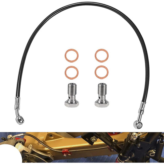 Rear Brake Line Kit ATV Black for Honda TRX400EX, TRX400X, TRX300EX (All Year), ATC250R (1985, 1986), Suzuki LTZ400