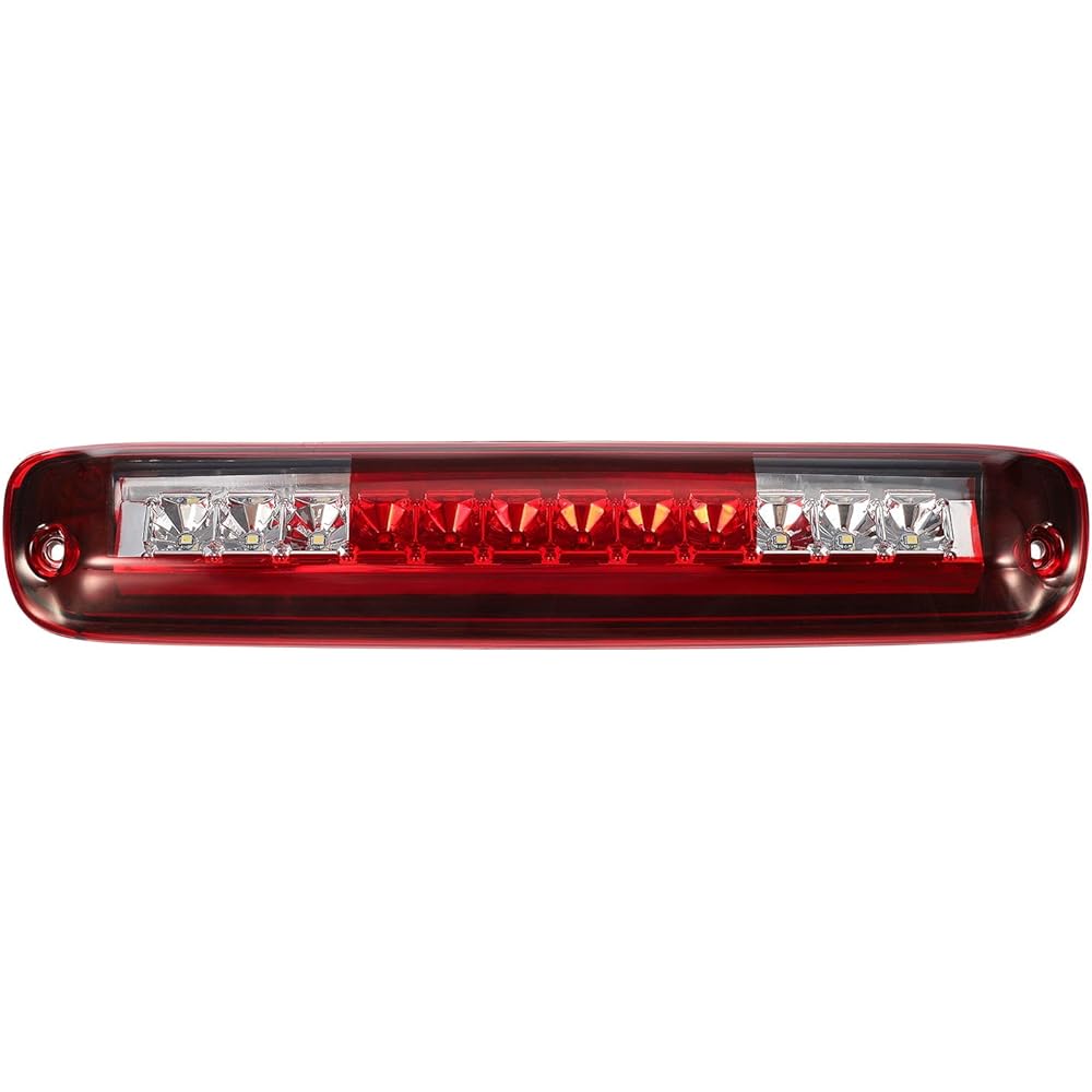PARTSAM High Mount Stop Light Third 3 Brake Light replacement Silverado and Sierra 1500 1500 HD 2500 HD 3500 1999- 2007 LED Rear Cabeff Center Mount Brake Stop Tail Cargolite Lamp (Red)