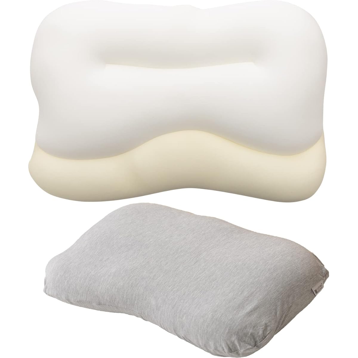 Aqua Nice Day Pillow, Gray, 60 x 40 cm, Made in Japan (Body) Fluffy and dusty, like being wrapped in a cloud, Gap support, Fully washable, Comes with a special cover, Comes with a pillow dryer 32060013