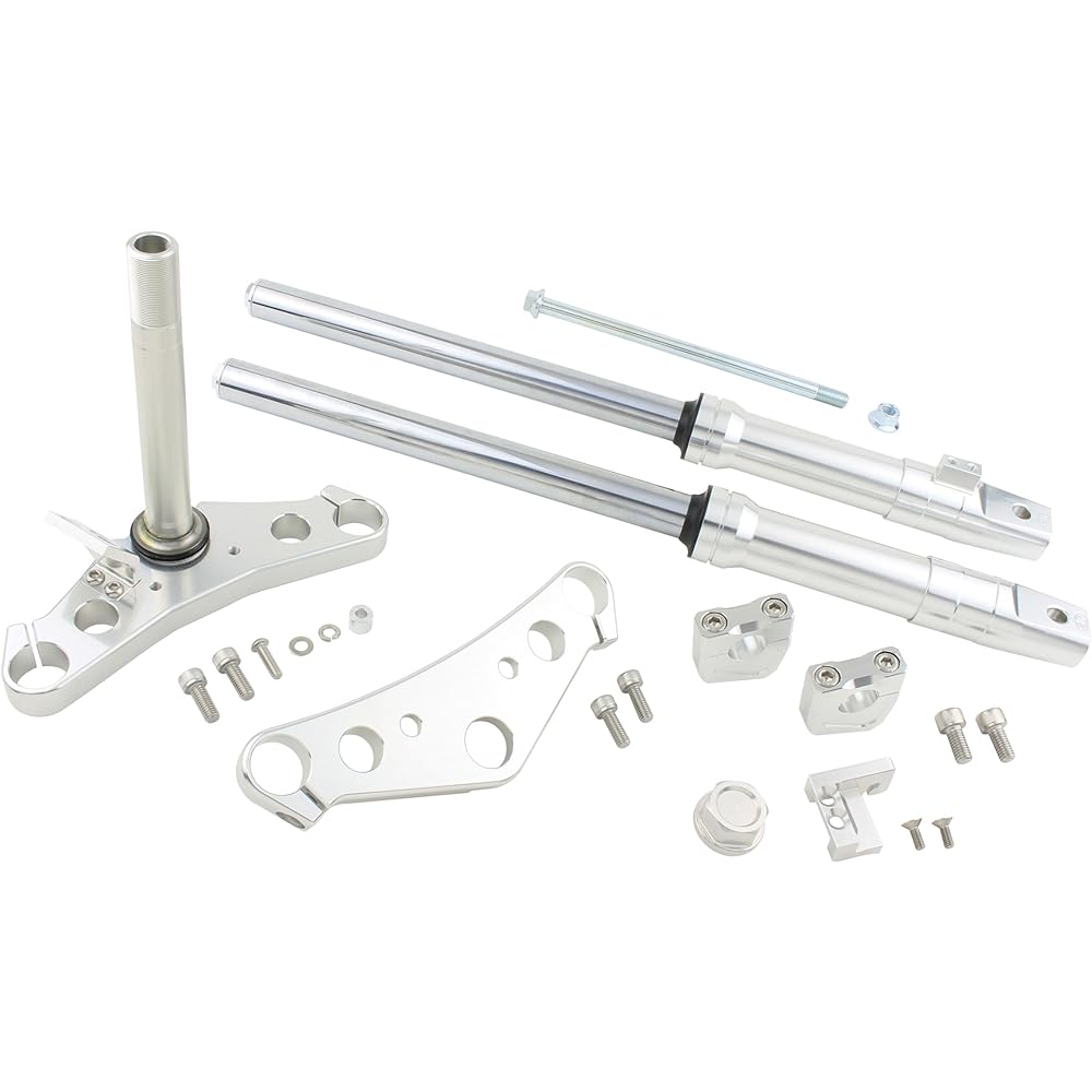 SHIFT UP Front Fork KIT Narrow 186mm/Stem φ27mm With Bar Handle Compatible Clamp [Silver] 205185-03