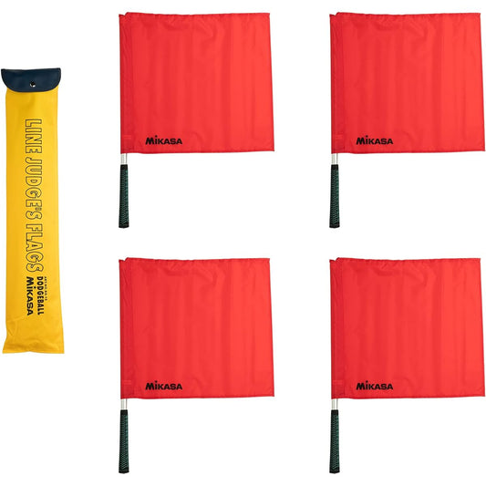 MIKASA Linesman Flag for Dodgeball Red with dedicated case BA-16