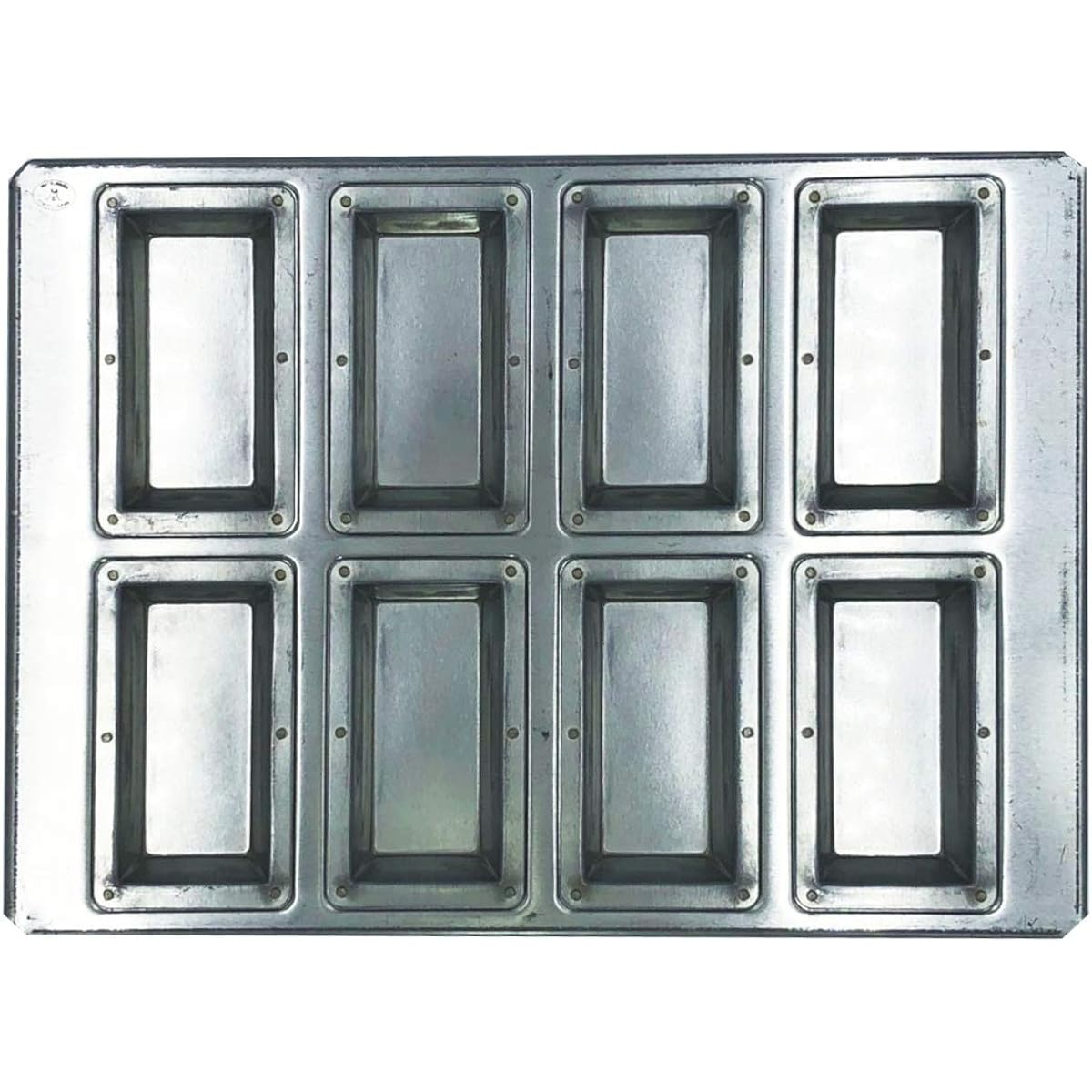 Matsunaga Seisakusho Silicone Processed Silver Financier Top Plate 8P MS23