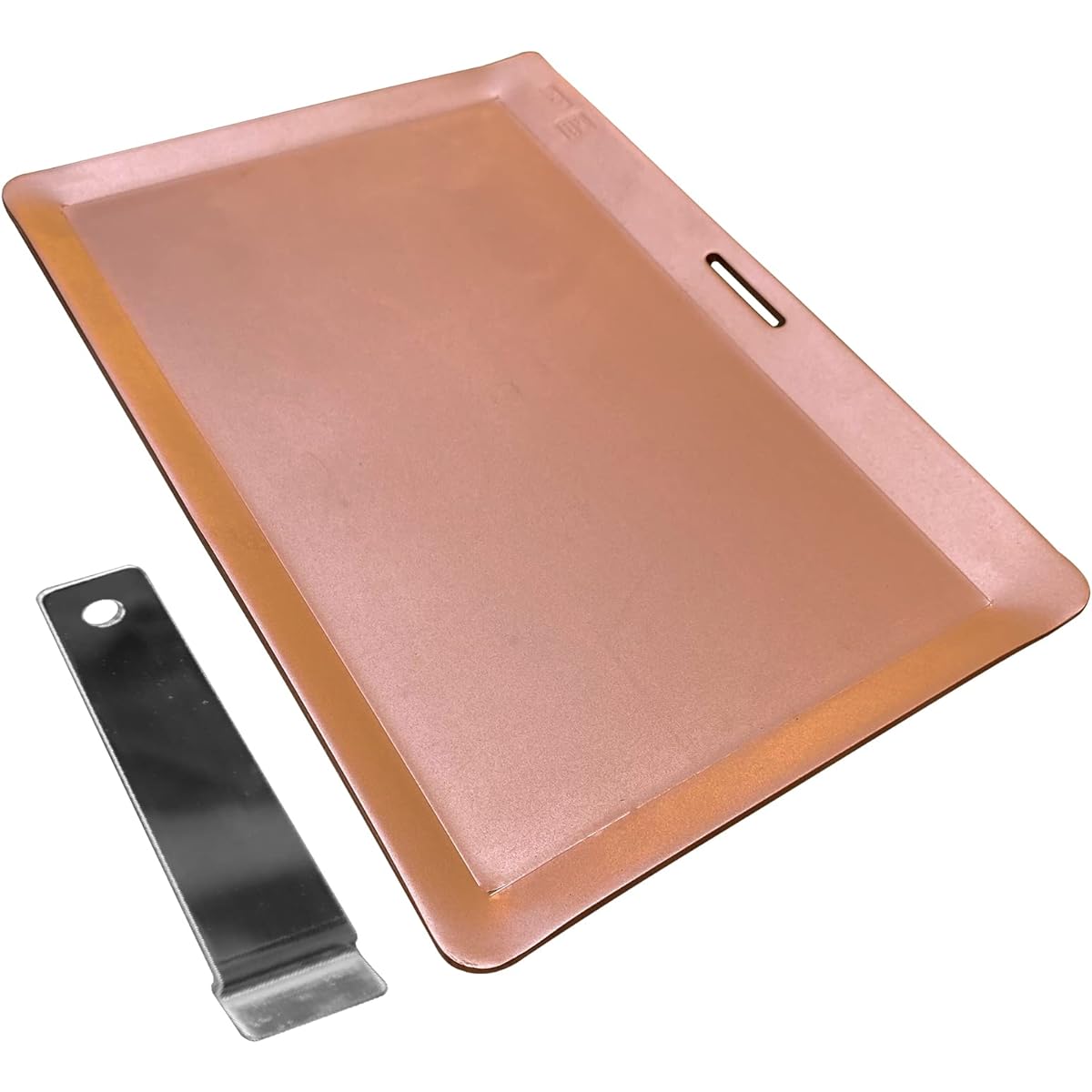 Katsura Insignia Pure Copper Yakiniku Plate Camping Teppanyaki B5 Outdoor Barbecue Solo Camping Steak (Approx. W257mm x H182mm / Thickness 3mm) Comes with lifter