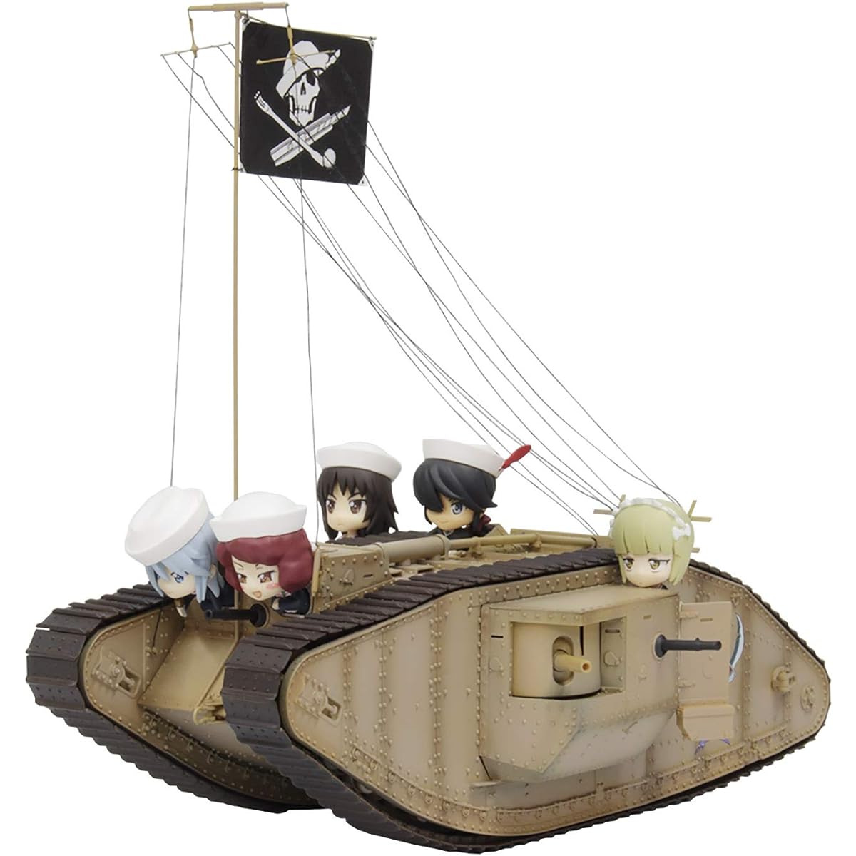 Platts Girls & Panzer Final Chapter Mk.IV Tank Oarai Girls' Academy Shark Team Petit Shark Team Special Edition 1/32 Scale Plastic Model GP-58