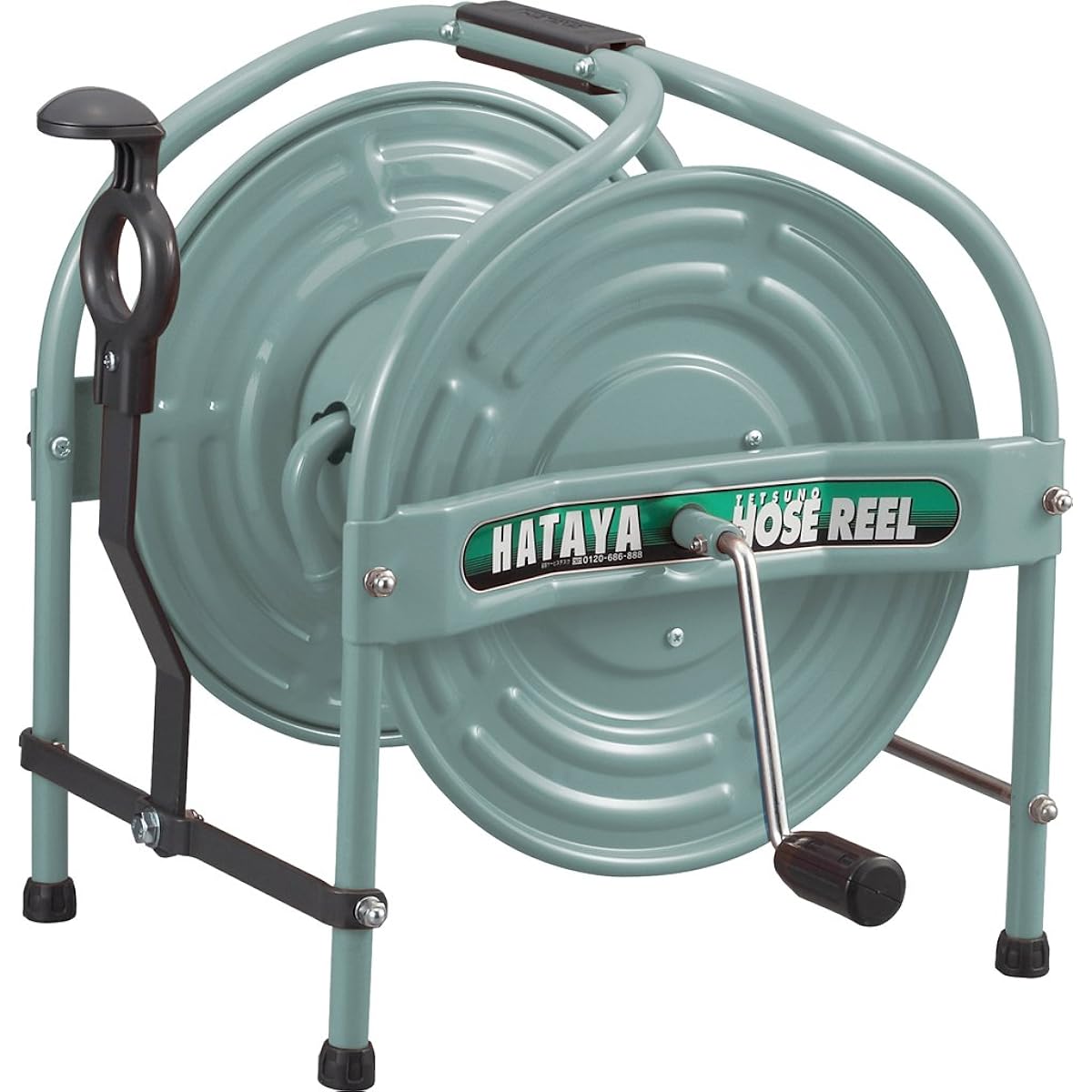 HATAYA Tetsuno Hose Reel Body Only 20m Winding Algae-proof Hose Powder Coating Compact HSA-0N(G) Green
