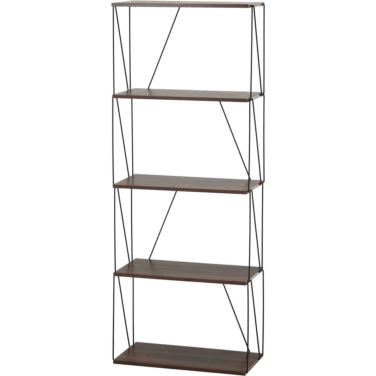 Fuji Boeki Open Rack Wire Rack Width 61 x Depth 31 x Height 155cm Antique Brown 5 Tiers Assembly Product EZBO 67334