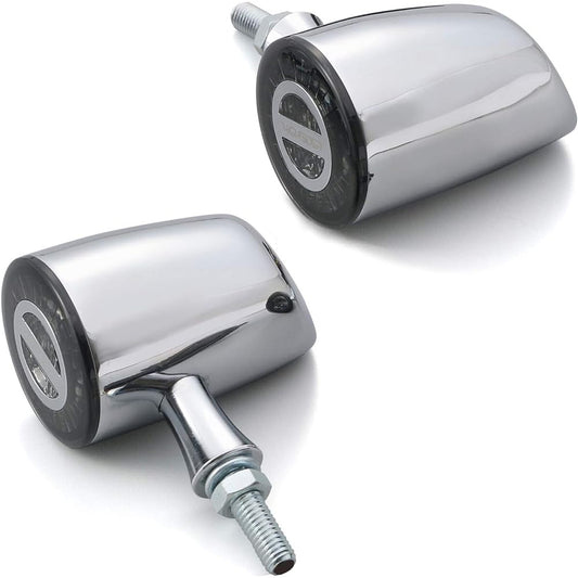 Daytona HIGHSIDER Motorcycle LED Turn Signal Chrome with White Position Front Rocket Classic 15317