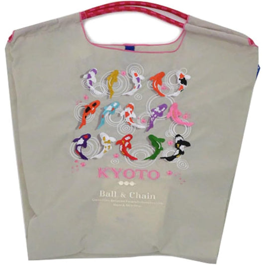 Ball & Chain Ball & Chain Genuine KOI Carp L Size Shopping Bag Eco Bag Tote Bag 301120 L.GRAY