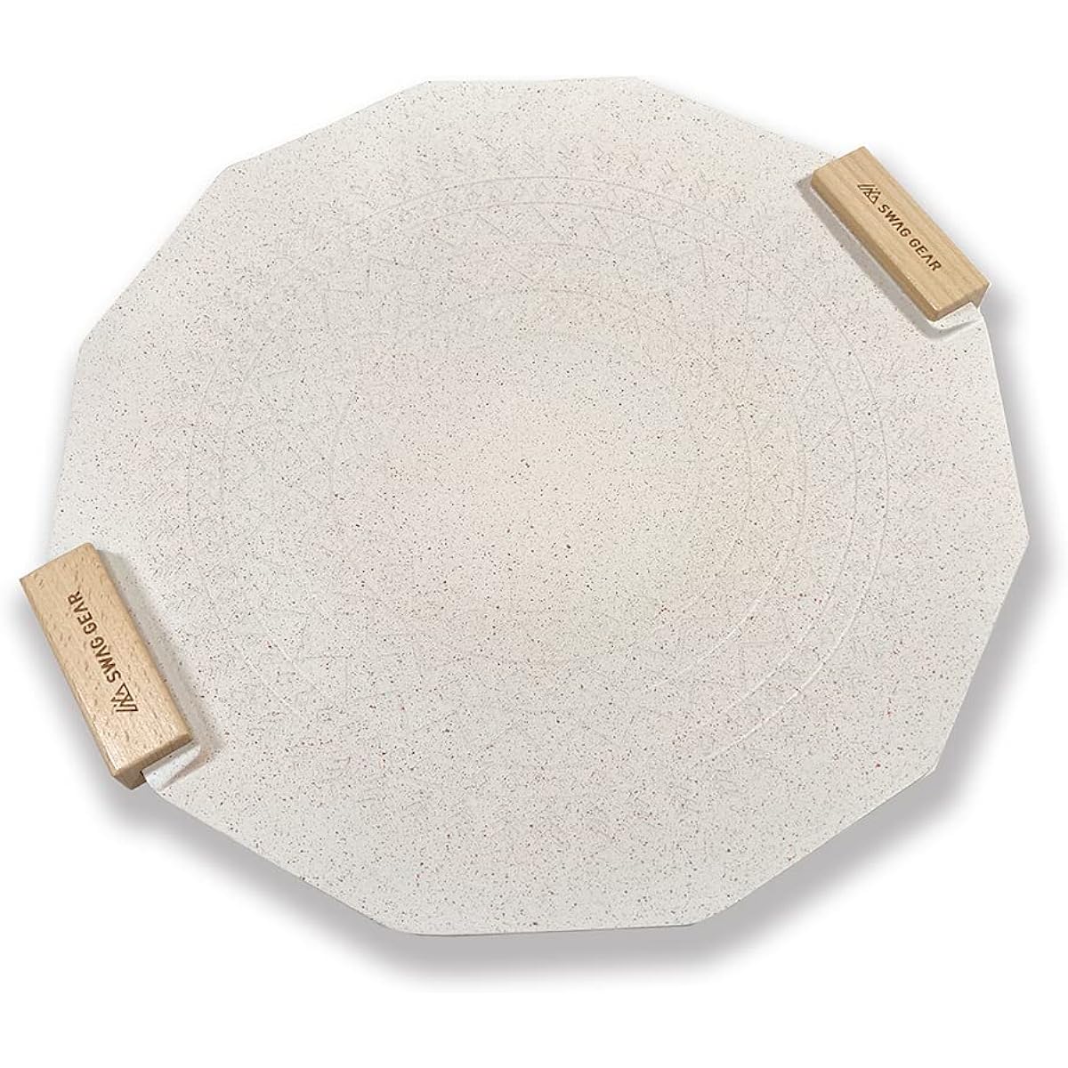 SWAG GEAR Multi Griddle Pan Grill Camping Muifan Stone Coating No Burnt IH Compatible Storage Bag Included (M Size - White)