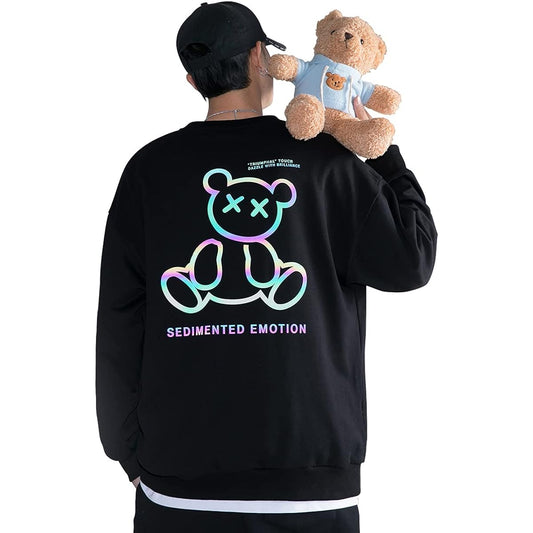 [FEISEDY] Sweatshirt Men's Pullover Large Size Long Sleeve T-Shirt Men's Autumn/Winter Men's Parka Round Neck All Match A8002