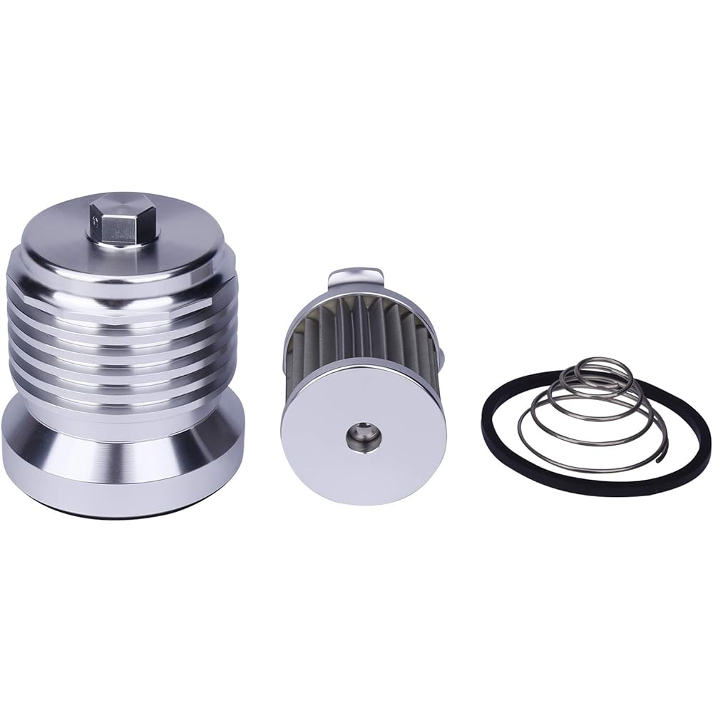 AZUMKA Motorcycle Racing Stainless Steel Reusable Oil Filter with Replacement Cartridge Fittings for Harley-Davidson Touring Twin Cam