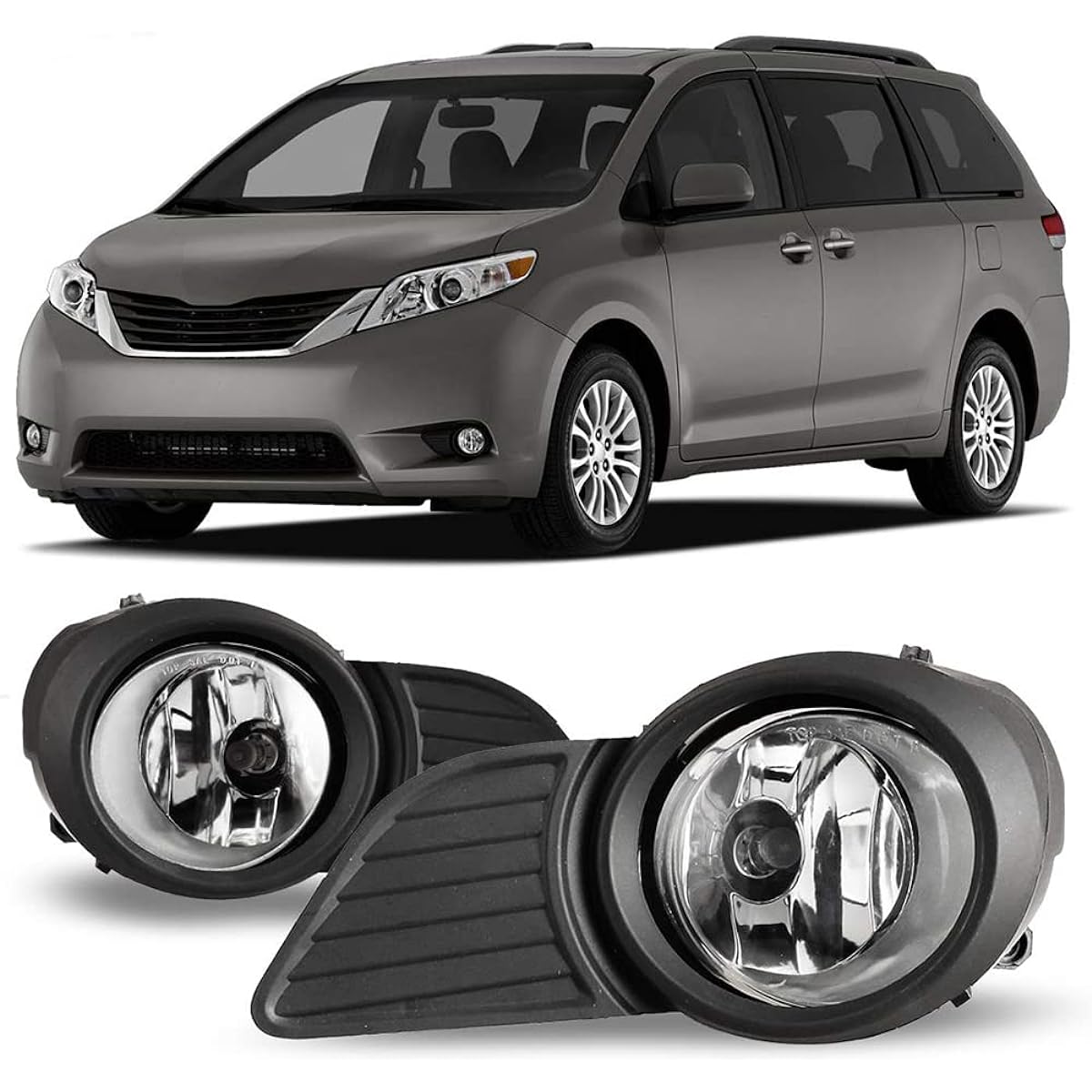 Winjet OEM Series [2011 2012 2013 2015 2016 2016 2017 Toyota Siena] Driving Foglight+Switch+Wiring Kit