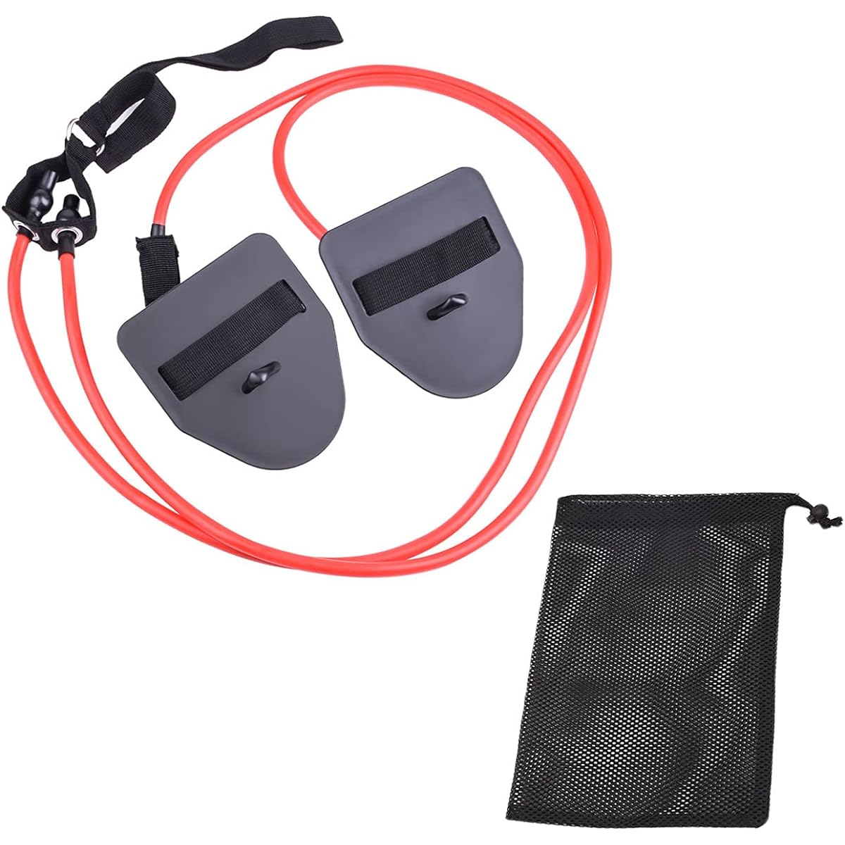 Rimikuru Swimming Training Tube Stretch Band Paddle Swimming Training Supplies Storage Bag Included