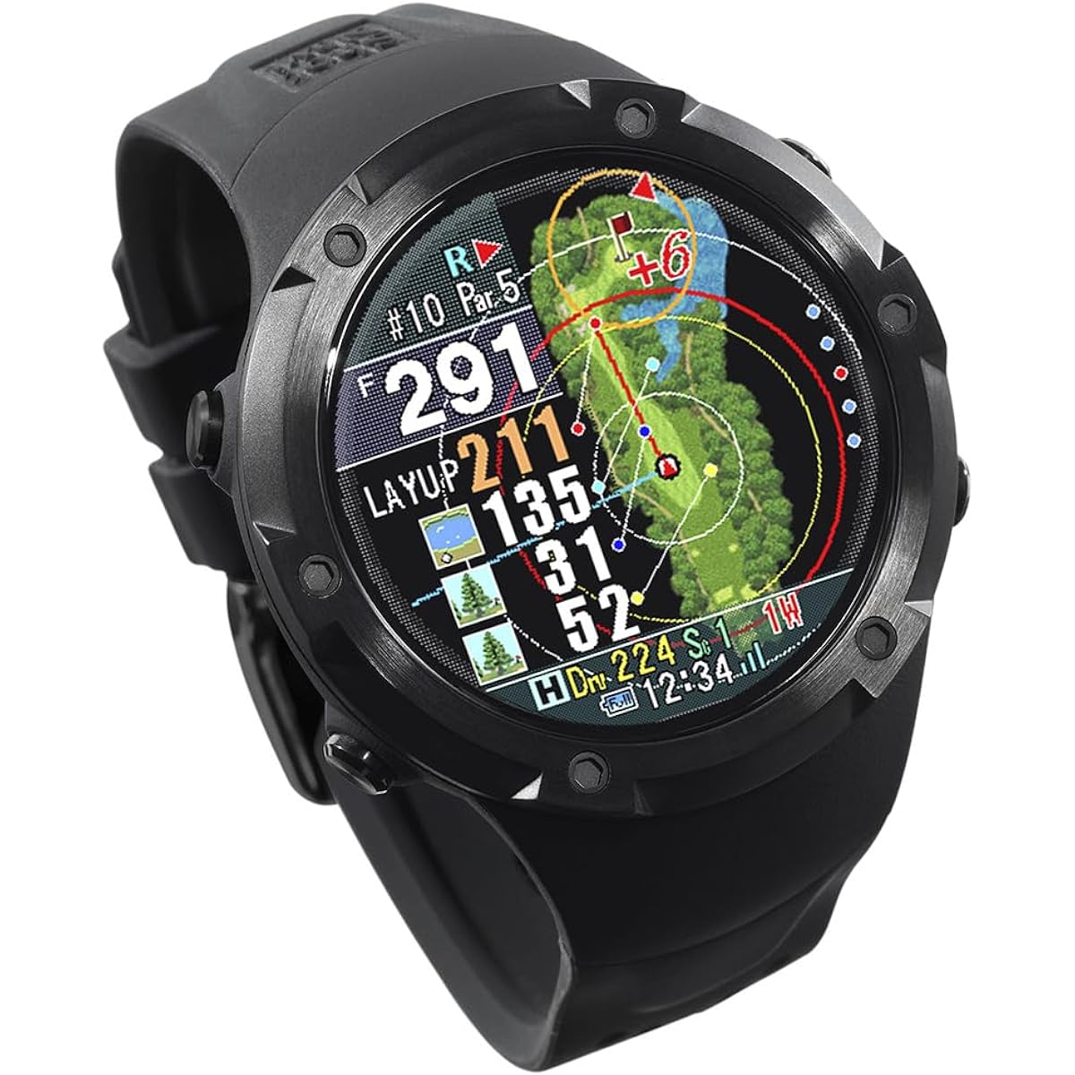 ShotNavi Evolve PRO (ShotNavi) Black Large Color LCD Latest GPS Chip "M10" GPS Golf Navi Golf Distance Meter Golf Watch Competitive Use OK FF