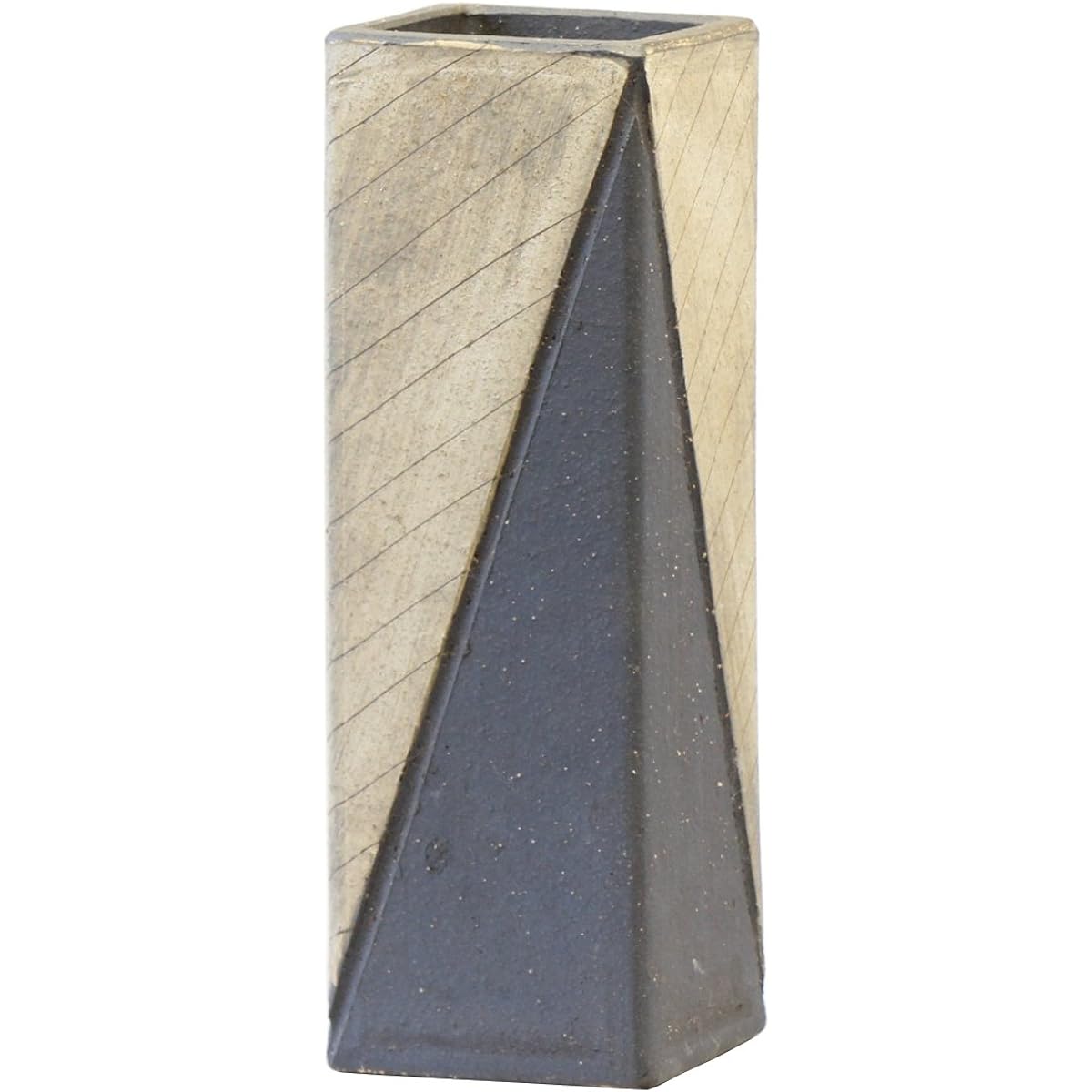 Tori "Shigaraki Ware" Diago Square Flower Vase No. 8.5 C385