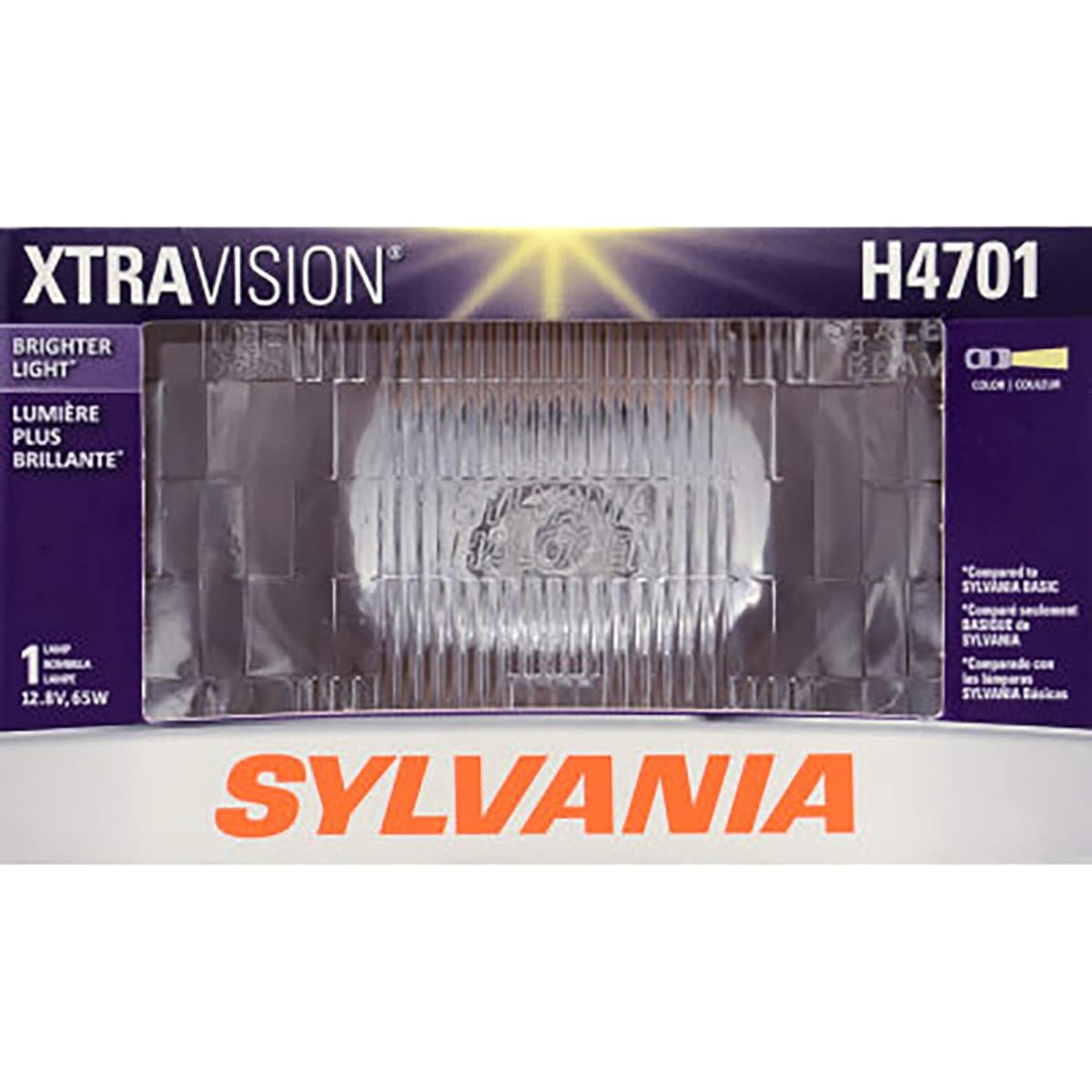 Sylvania H4701 XtraVision High Beam Halogen Sealed Beam Headlight, (Contains 1 Bulb)