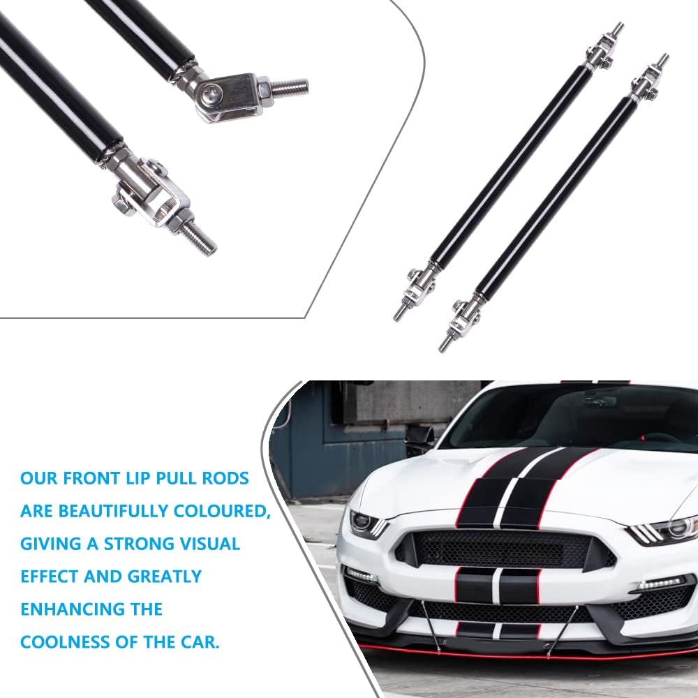 Aluminum Adjustable 8 inch-11 inch Black Frontoria Bumper Lip Lip Sputter Diffusor Strad Rod Most Fit Most models