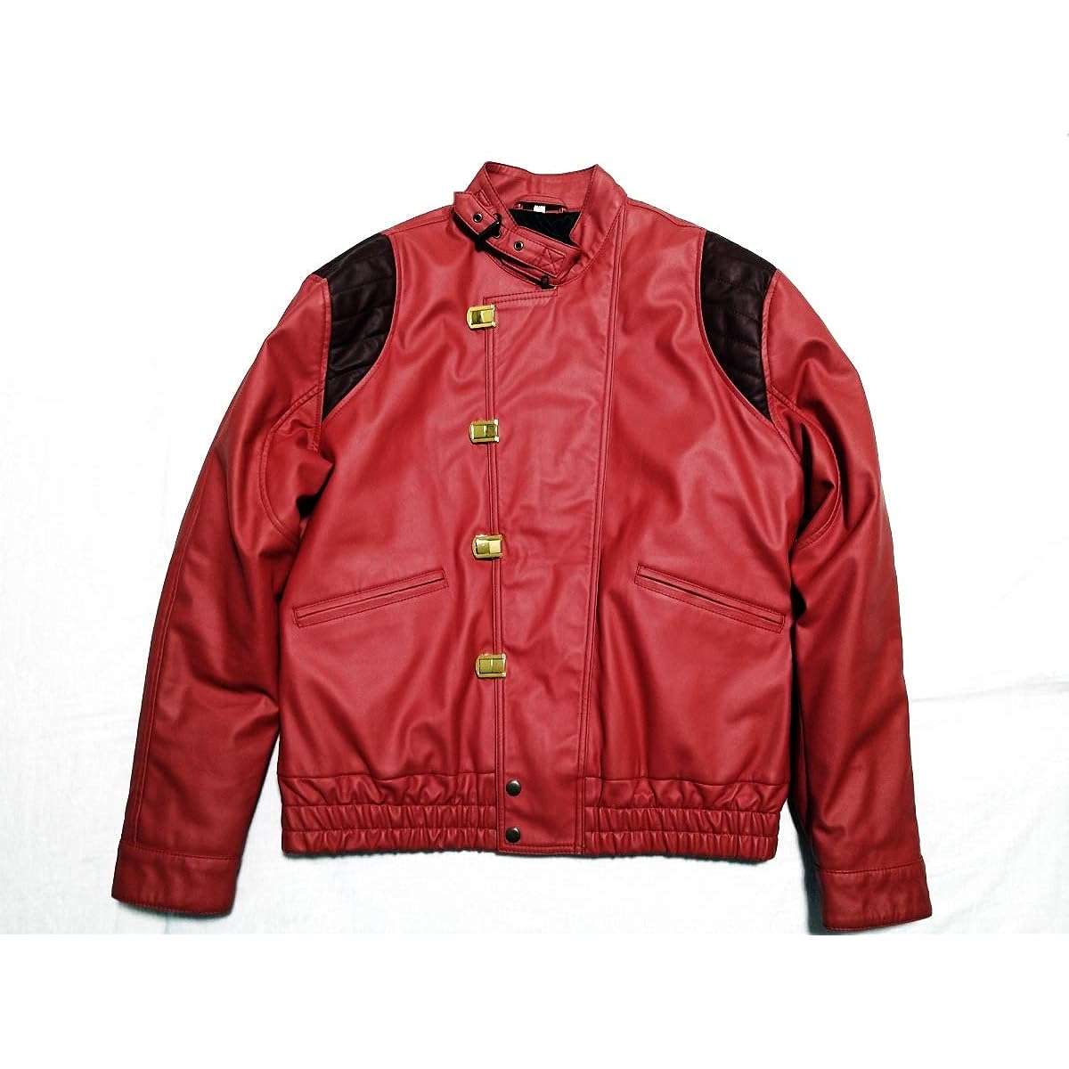 Unbranded Akira Kaneda Leather Jacket Patch Embroidery (Text/Capsule) Size L Red RIW-00043