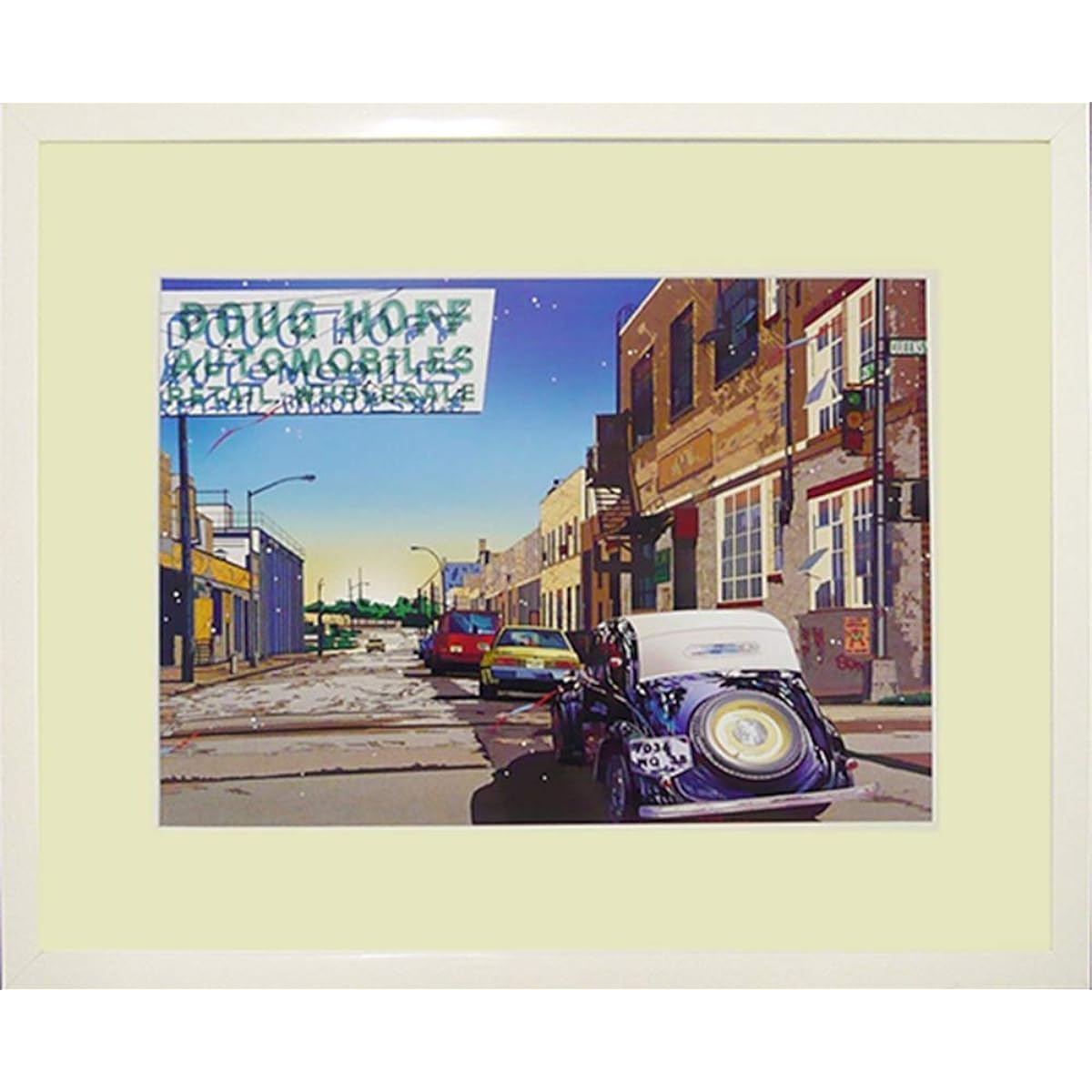 Hideto Suzuki◆[Downtown Rhapsody]◆Art print◆Framed 53x43cm◆
