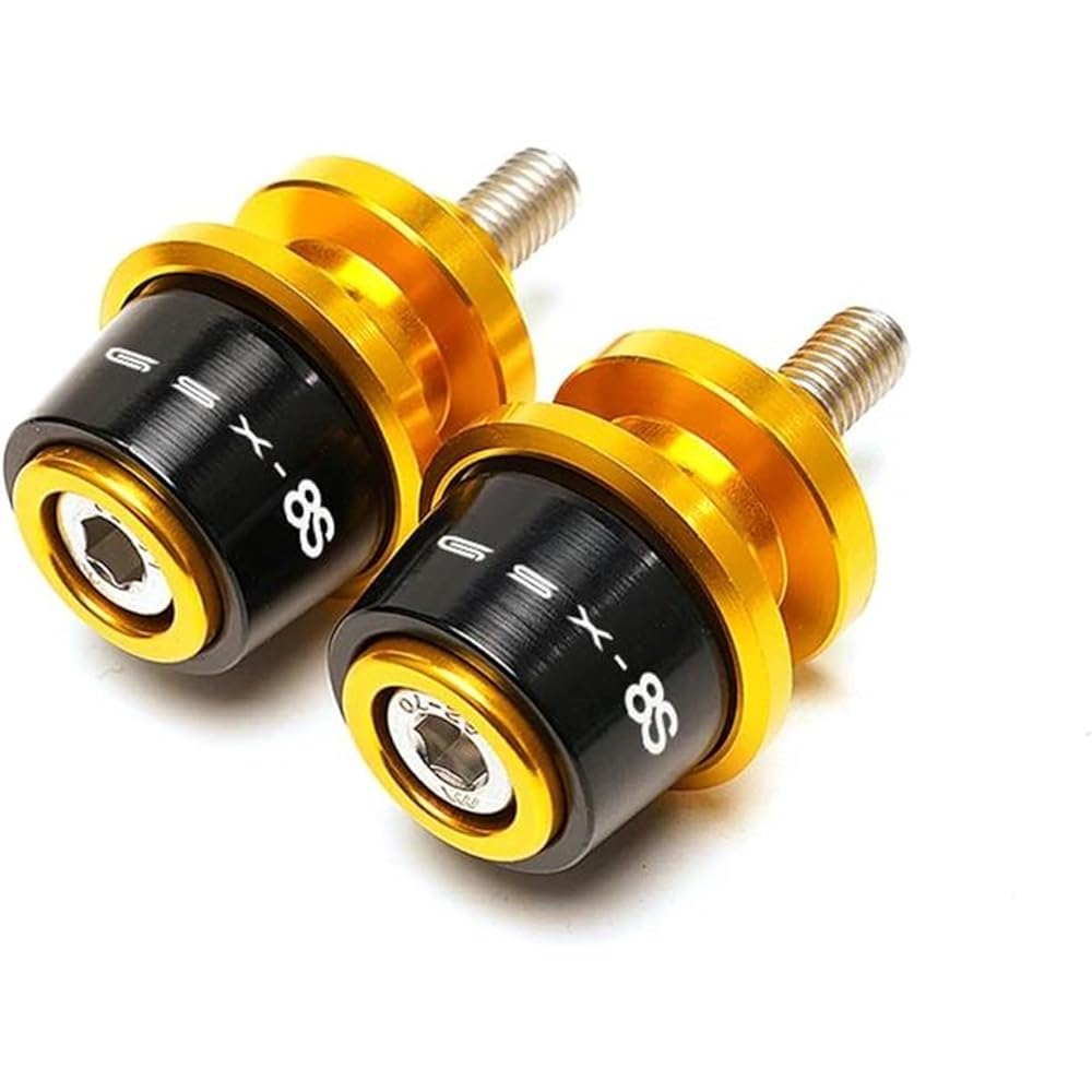 Bike Stand Screw Swing Arm Motorcycle Accessories CNC Aluminum Swing Arm Spool Slider Stand Screw Slider For GSX8S GSX-8S GSX 8S 2023 (Color: Gold, Size: B)