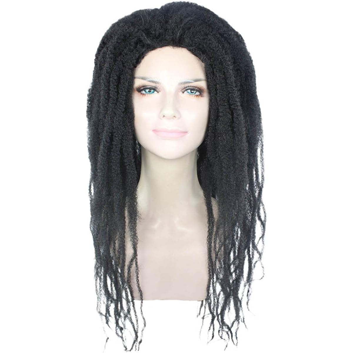 Wigs2you Long Dread Black Hair Wig Lock H-1966 B Series Dance Full Wig Cosplay Finest Natural Wig Men's and Women's Dressing