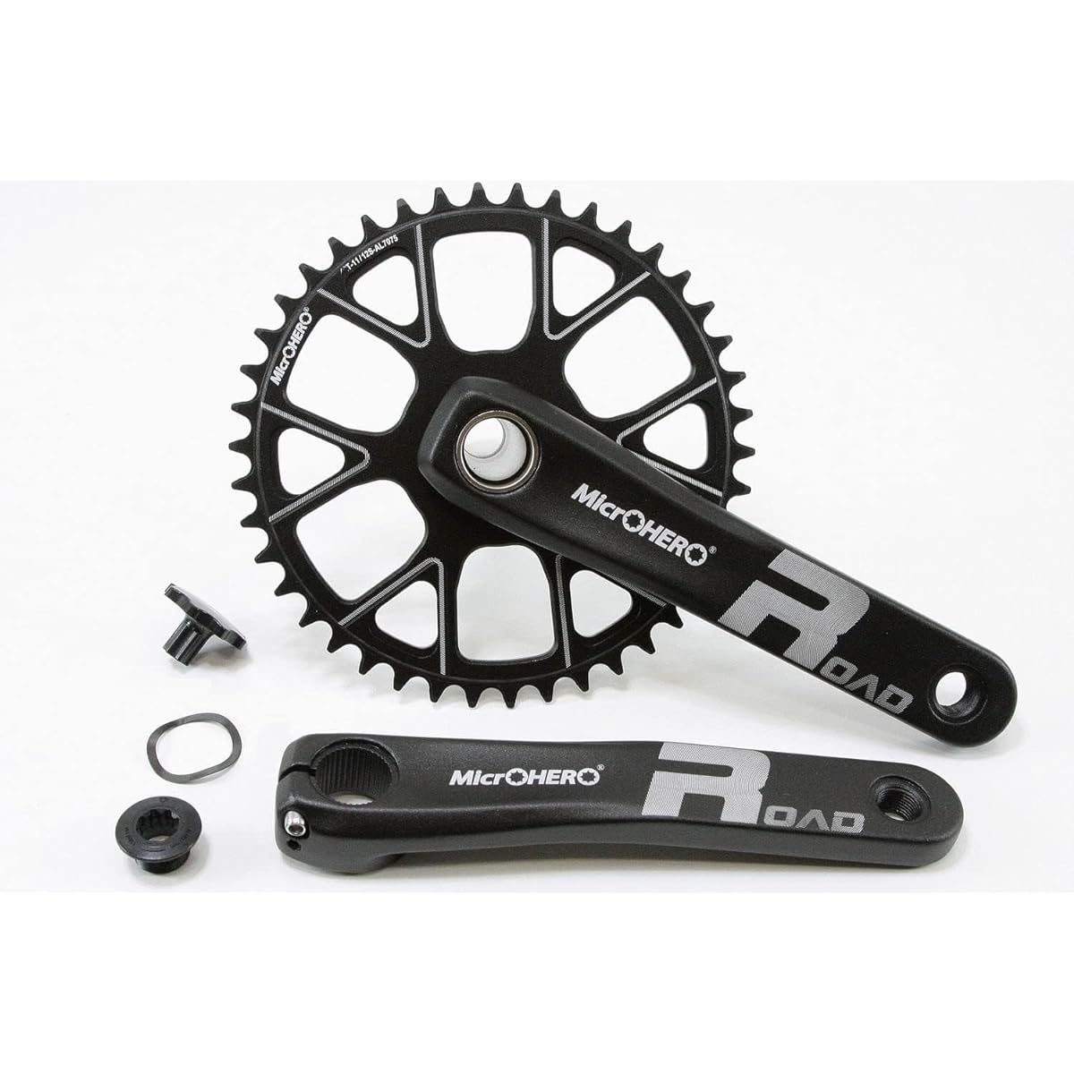 MicrOHERO Road/MTB Crank Set Single 40T/42T/48T/50T/52T 170mm 11/12 Speed Compatible CNC Integrated Chainring BB68 Compatible Hollowtech II Compatible SRAM Direct Mount Compatible Narrow Wide TOL-TL70