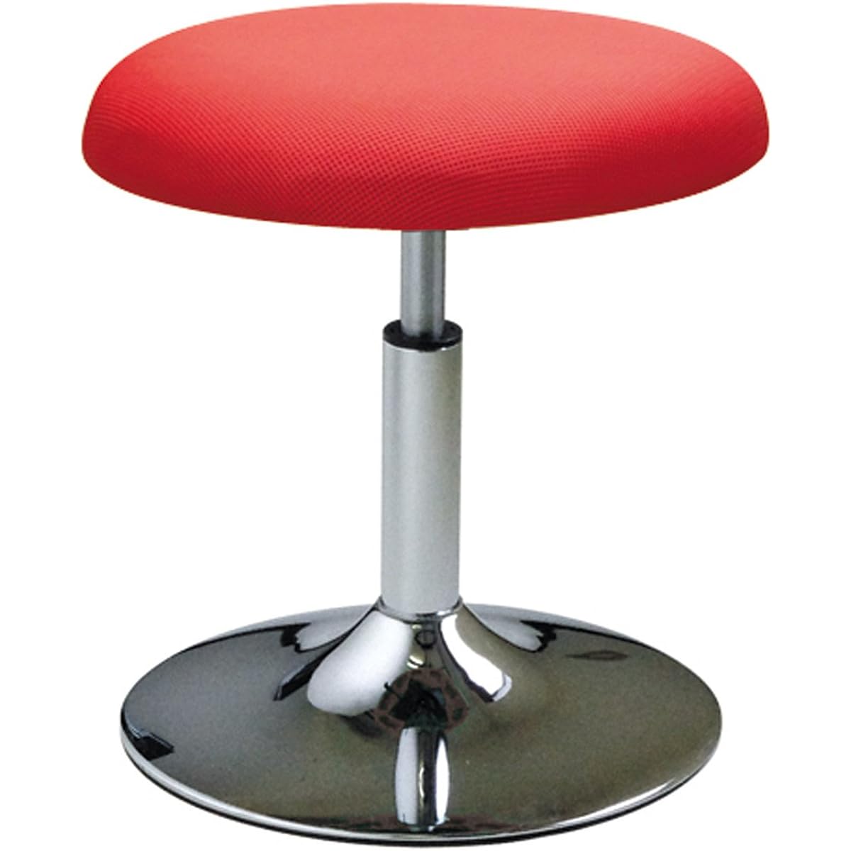 Rene Seiko Corn Wide Stool Red/Chrome Plated CNW2-4053