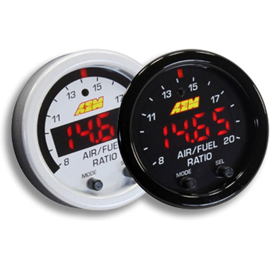 AEM 52mm wide band UEGO air -fuel ratio controller gauge with white face kit