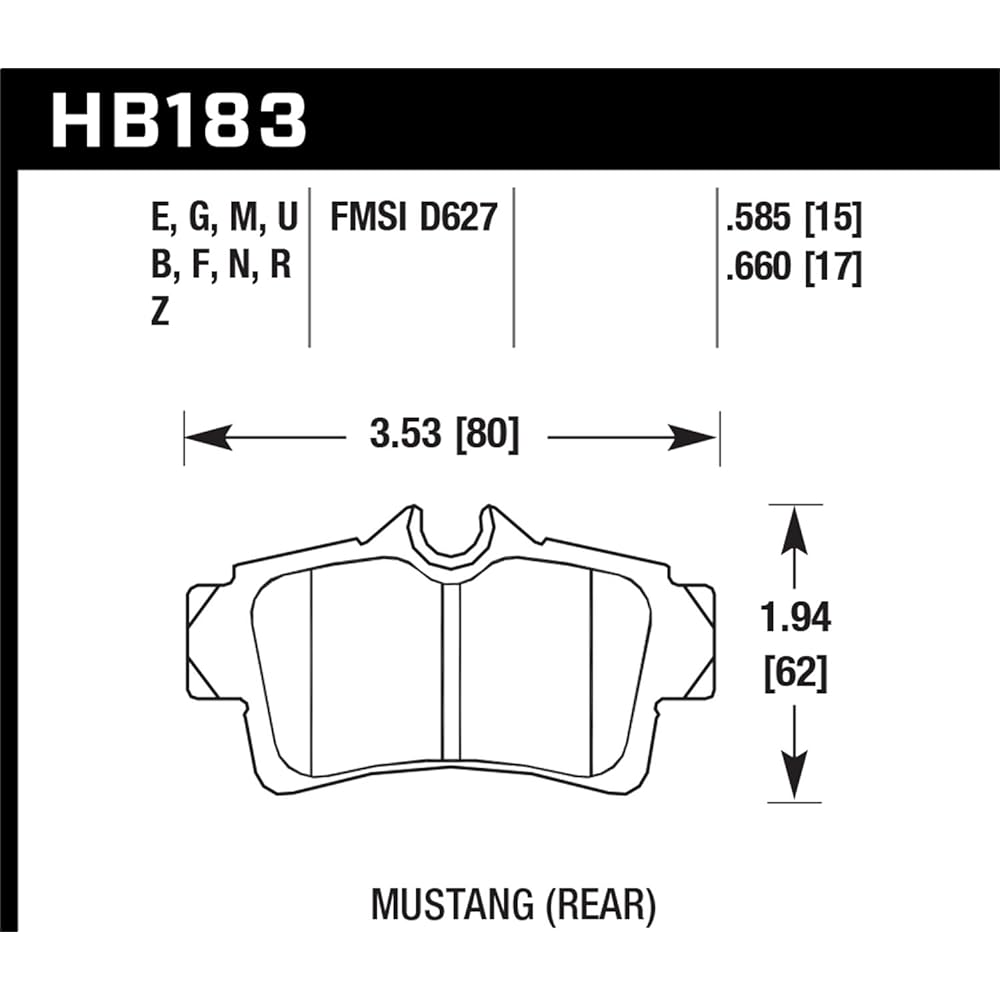 Hawk Performance HB183N.585 HP Plus Brake Pad