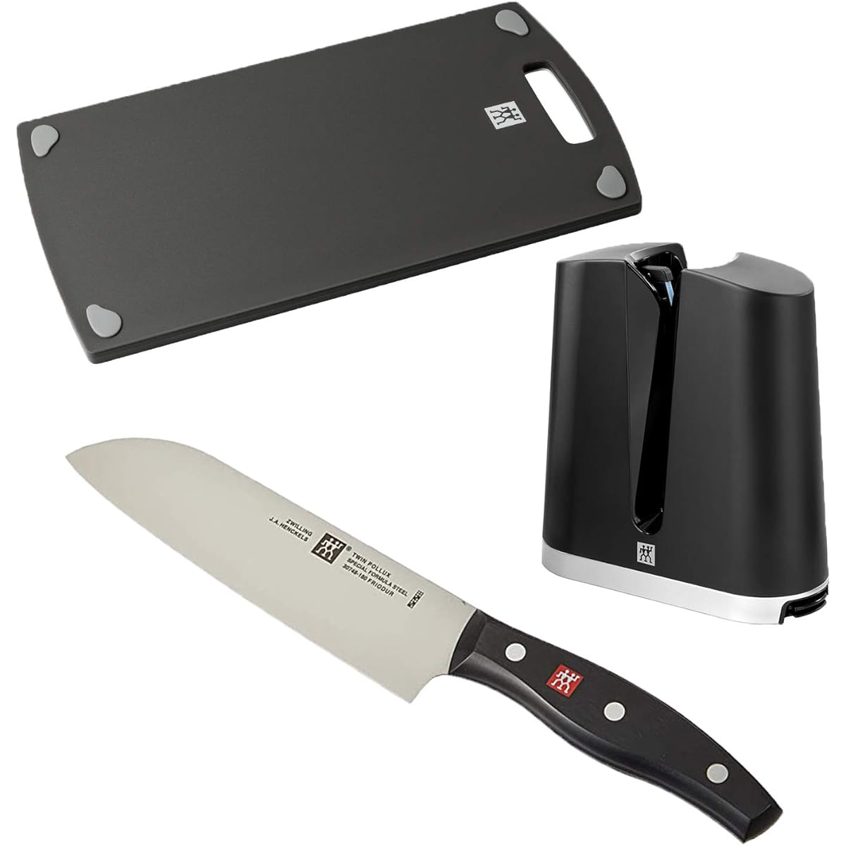 Zwilling "Twin Pollux Complete Set" Santoku Knife Sharpener Cutting Board V Edge [Authorized Japanese Product] TWIN Pollux Complete Set 30749-003