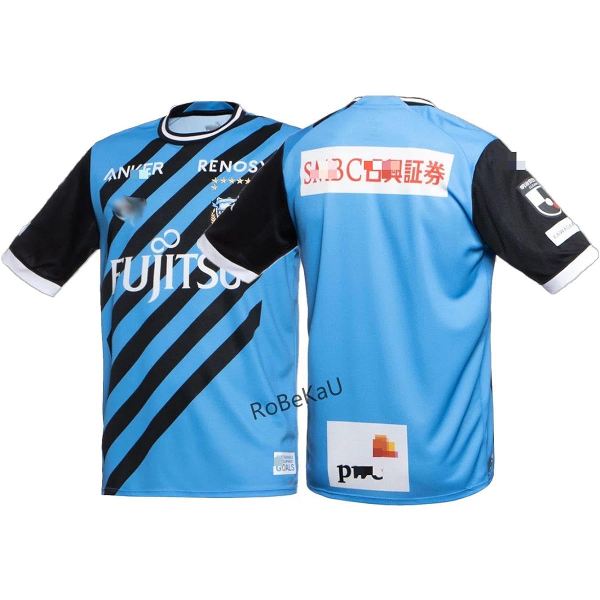 [RoBeKaU] Kawasaki Frontale Home Soccer Uniform Unofficial 23/24 Sports T-shirt Cheer Men's Women's Kids Match Short Sleeve