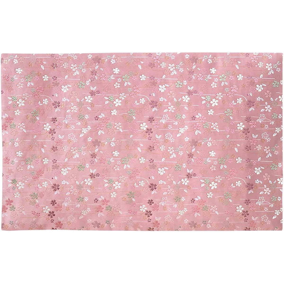 Naamu Kuma-chan Workshop Sakura Pattern Desk Hanging High Quality Kyoto Style Brocade Rug Flame Retardant Size 42cm x 66cm (No. 25, 004. Pink)